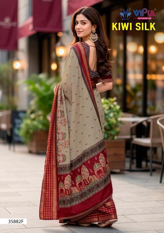 Vipul kiwi silk saree wholesale surat